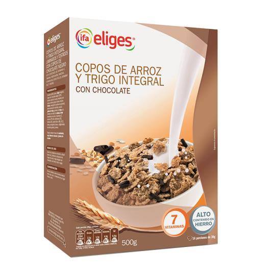 COPOS DE ARROZ Y TRIGO INTEGRAL CON CHOCOLATE IFA ELIGES